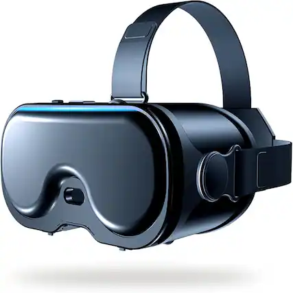 Front. ACJPR - VR Headset for Phone, Anti-Blue Light Lenses, Touch Keys, 5-7" Smartphones.