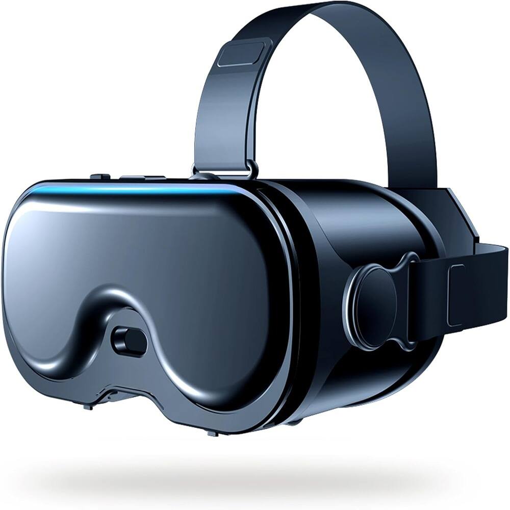 Front. ACJPR - VR Headset for Phone, Anti-Blue Light Lenses, Touch Keys, 5-7" Smartphones.
