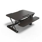 Front. Union & Scale - FlexFit 35" Manual Adjustable Desk Converter - Black.