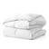 Left. Peace Nest - Peace Nest Luxurious Hotel Feather and Down Fiber Comforter, All Season Duvet Insert, White, Full/Queen - White.