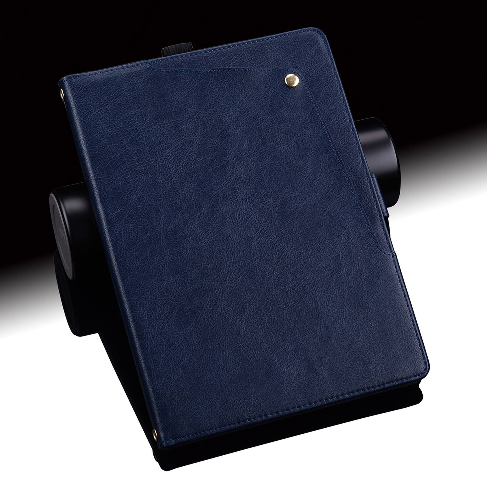 Alt View 4. Dteck - Case For Apple iPad Pro 13-inch (M5) 2025/(M4) 2024 Business Premium Leather Folio Adjustable Stand Card Slots Cover - Blue.