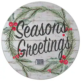 Jardine - Central Ohio Technical College 20'' x 20'' Season's Greetings Circle - White