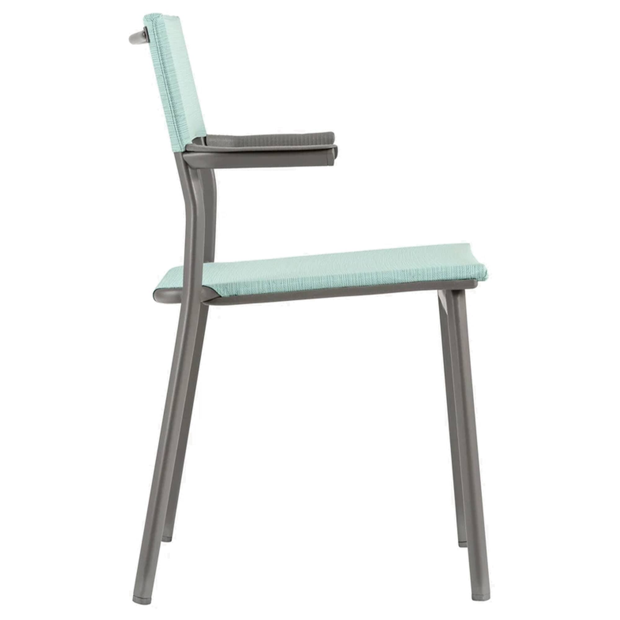 Alt View 10. Lafuma - Lafuma Batyline Duo ORON Outdoor Armchair, Titanium/Mistral Blue (Set of 2) - Titane Frame - Mistral Blue, Set of 2.