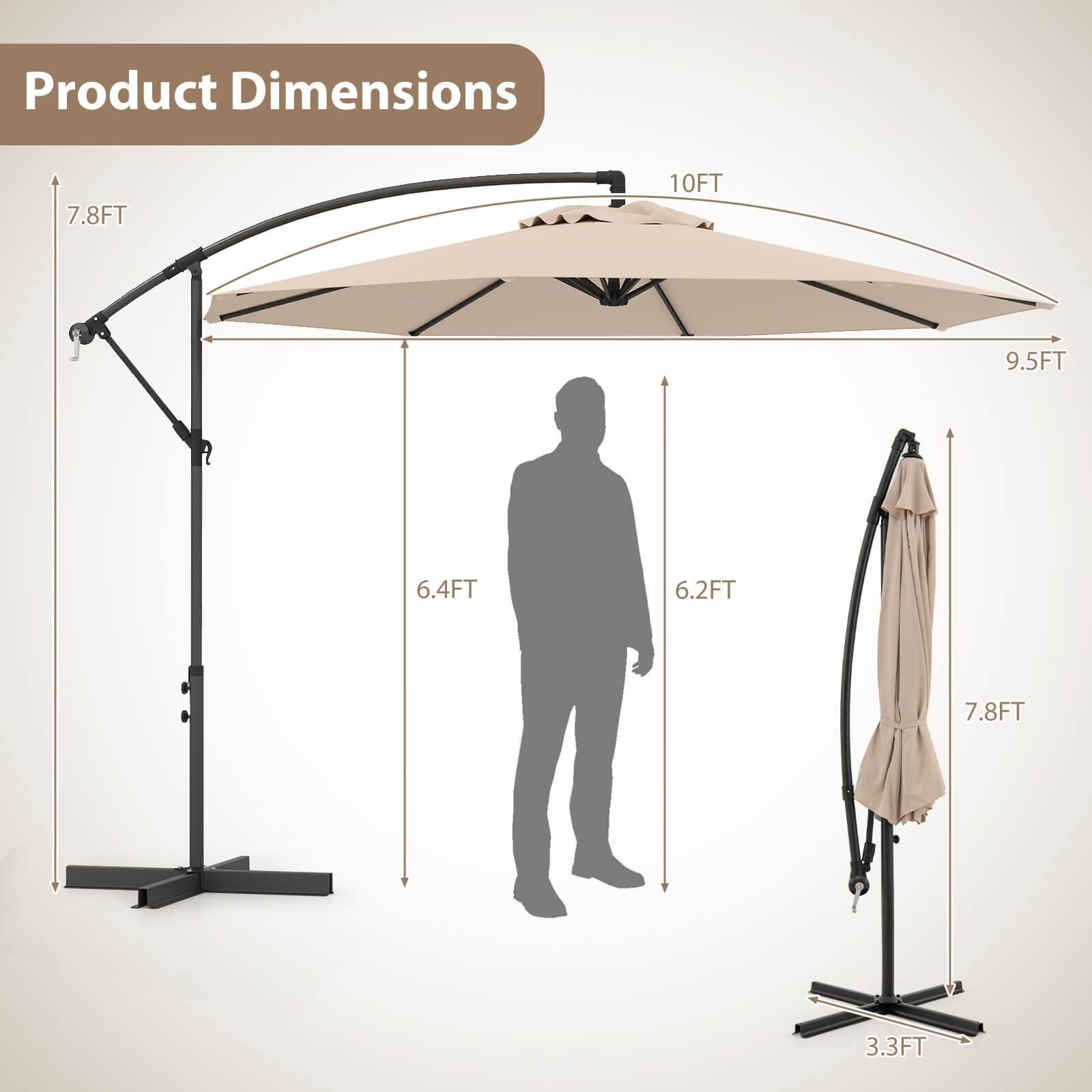 Product Dimensions: 7.8FT, 10FT, 9.5FT, 6.4FT, 6.2FT, 7.8FT, 3.3FT