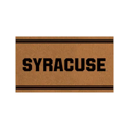 Front. Evergreen Enterprises - Syracuse Orange 28" x 16" Primary Logo Outdoor Coir Entryway Mat - Multicolor.