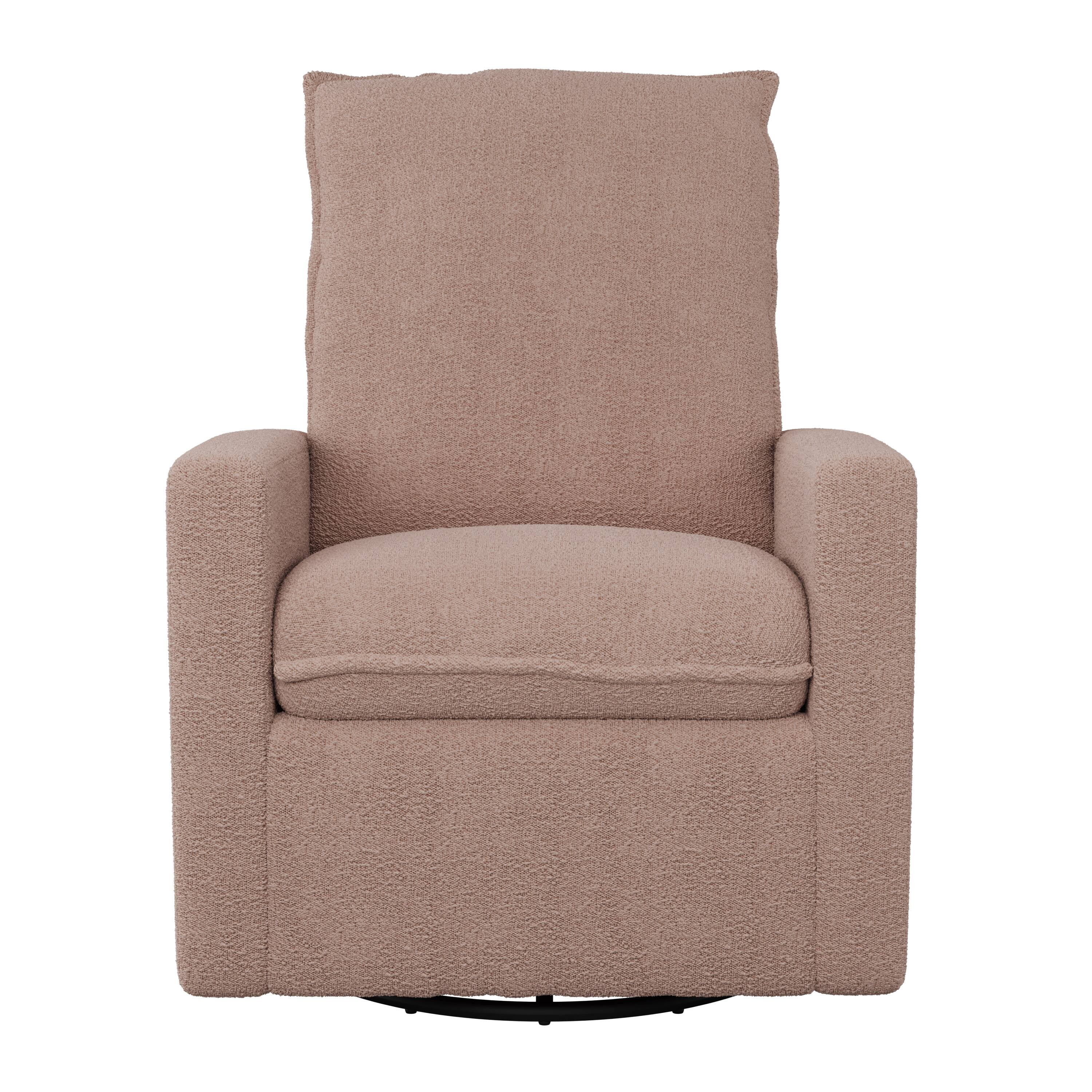 CorLiving - Caillie Boucle Fabric Upholstered Contemporary Glider Recliner Chair - Pink