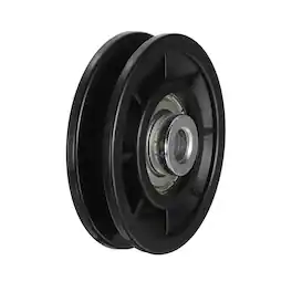 Unique Bargains - 70mm/2.76" Nylon Bearing Gym Pulley Wheel, Steel Shaft, for Cable Machine/Garage Door/Home Exercise - Black