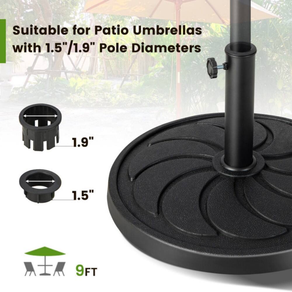 Suitable for Patio Umbrellas with 1.5"/1.9" Pole Diameters

1.9"

1.5"

9FT