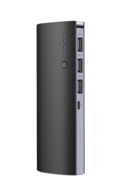 Home Collection - 10000mAh 3 USB External Power Bank Portable LCD/LED Charger for Cell Phone – Gray