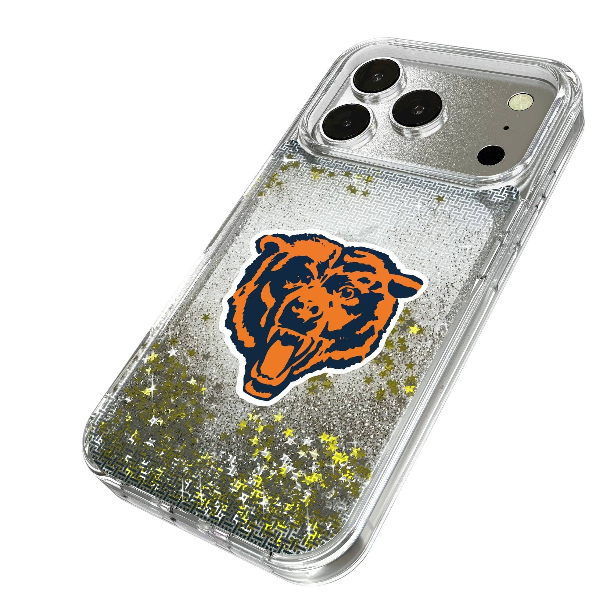 Alt View 1. Keyscaper - Chicago Bears Linen Logo iPhone Glitter Case - 16 - Multicolor.