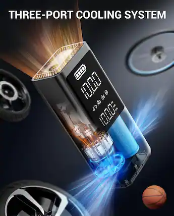 best cigarette lighter tire inflator Nilight Portable Air Compressor Rechargeable 12VDC 150PSI Cordless Battery Powered 2X Faster Inflation Pump w/Digital Pressure Gauge for Car Motorcycle Bike : Automotive offering illumination when needed Best Portable Tire Inflators of