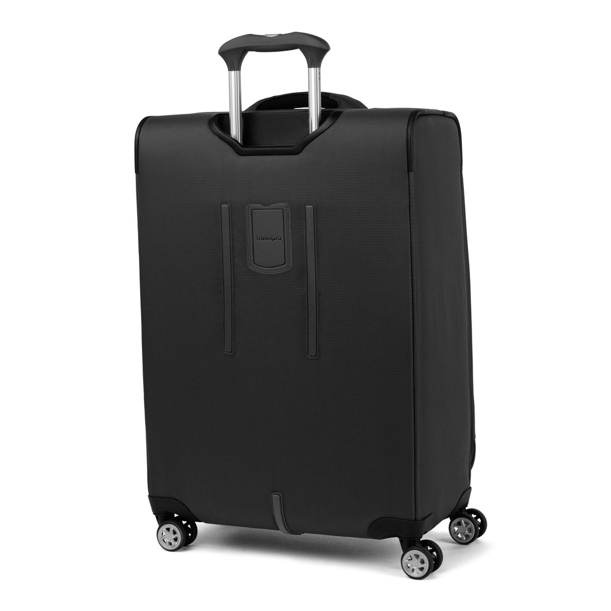 Alt View 5. Travelpro - Walkabout 6 Softside Expandable 3 Piece (20"/25"/29") Spinner Luggage Set - Jet Black.