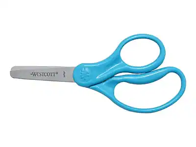 Front. Westcott - Westcott 5" Stainless Steel Kid's Scissors, Blunt Tip, Assorted Colors, 12/Pack (13140) - Assorted Colors.