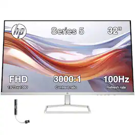 HP - Series 5 532sf Monitor 94F50AA#ABA Bundle w/Docztorm Dock, 32" FHD VA (1920x1080) Display,100Hz Refresh Rate w/DKZ Hub - Black