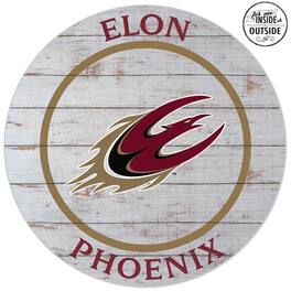 Jardine - Elon Phoenix 20'' x 20'' Indoor/Outdoor Weathered Circle Sign - White