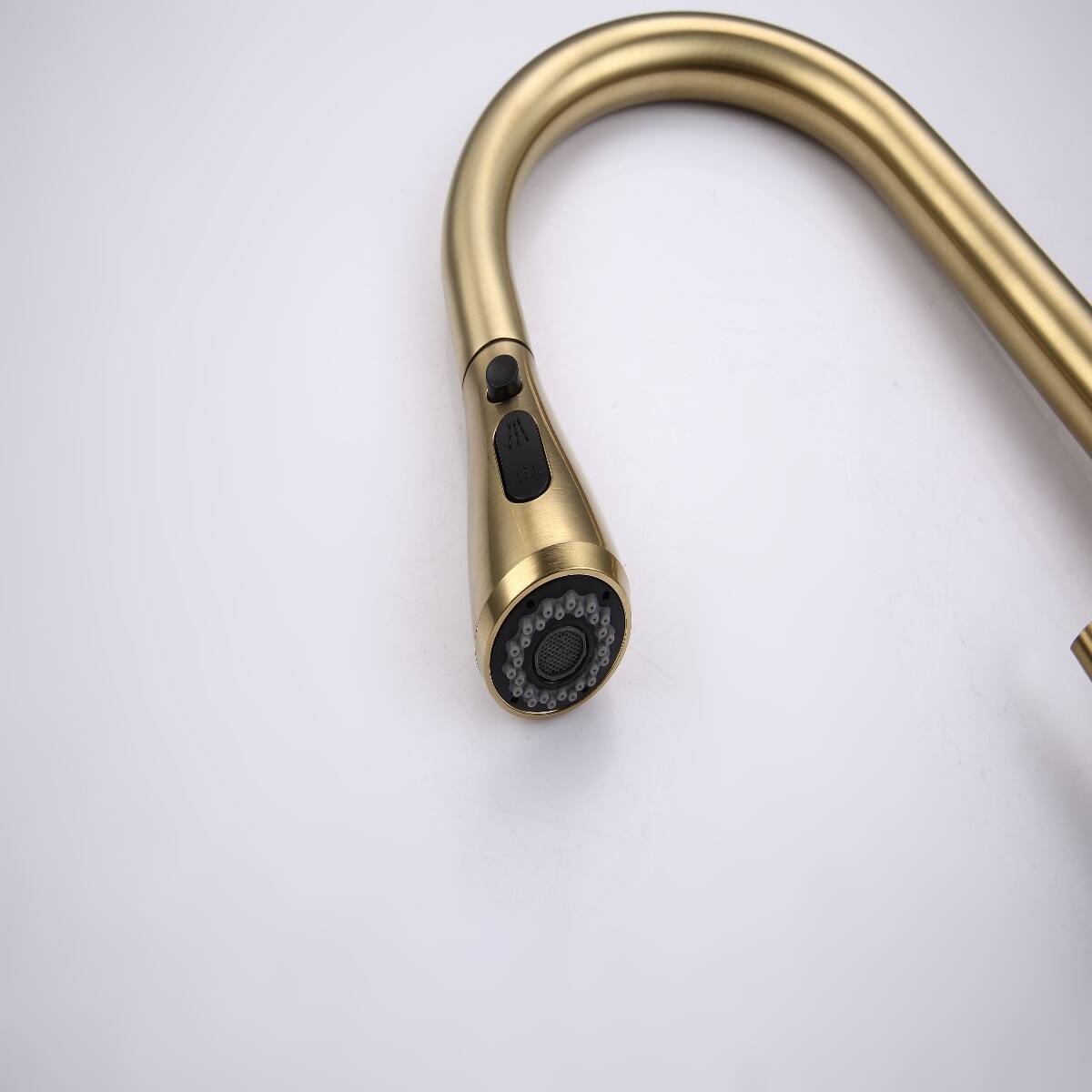 Alt View 2. Ropilly - Ropilly Pull Out Kitchen Faucet Brushed Gold Single Handle High Arc Sink Faucet - Brushed Gold.