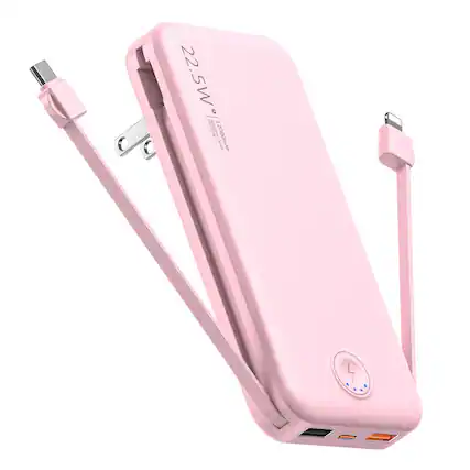 22.5W
10000mAh
Input: 5V/2A
Output: 5V/2A
USB-C: 5V/3A
USB-A: 5V/2.4A