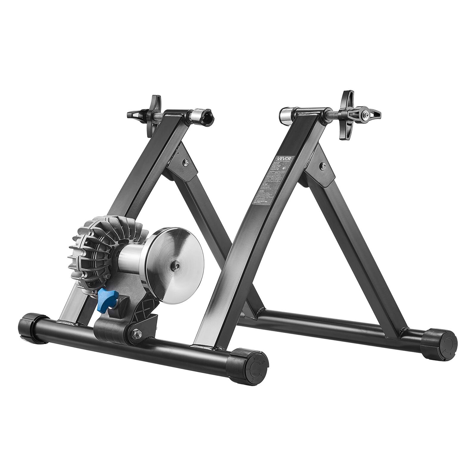 Alt View 5. VEVOR - Bike Trainer, 26-29 Inch & 700C Wheels, Foldable Fluid Bicycle Stationary Trainer Stand for Indoor Exercise Riding - Black.