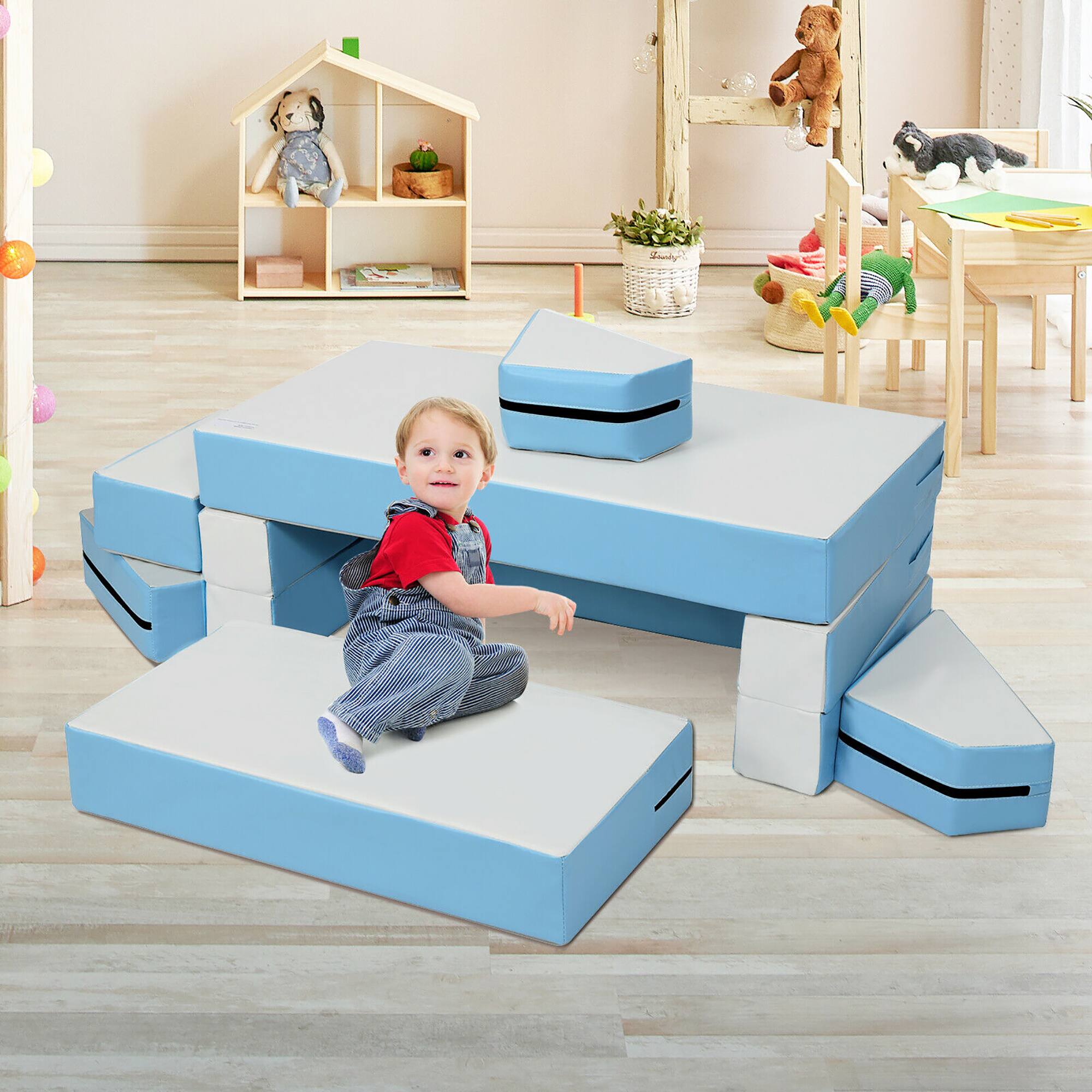 Alt View 3. Costway - Costway 4-in-1 Crawl Climb Foam Shapes Playset Softzone Toy Kids Toddler Preschoolers - Multicolor.