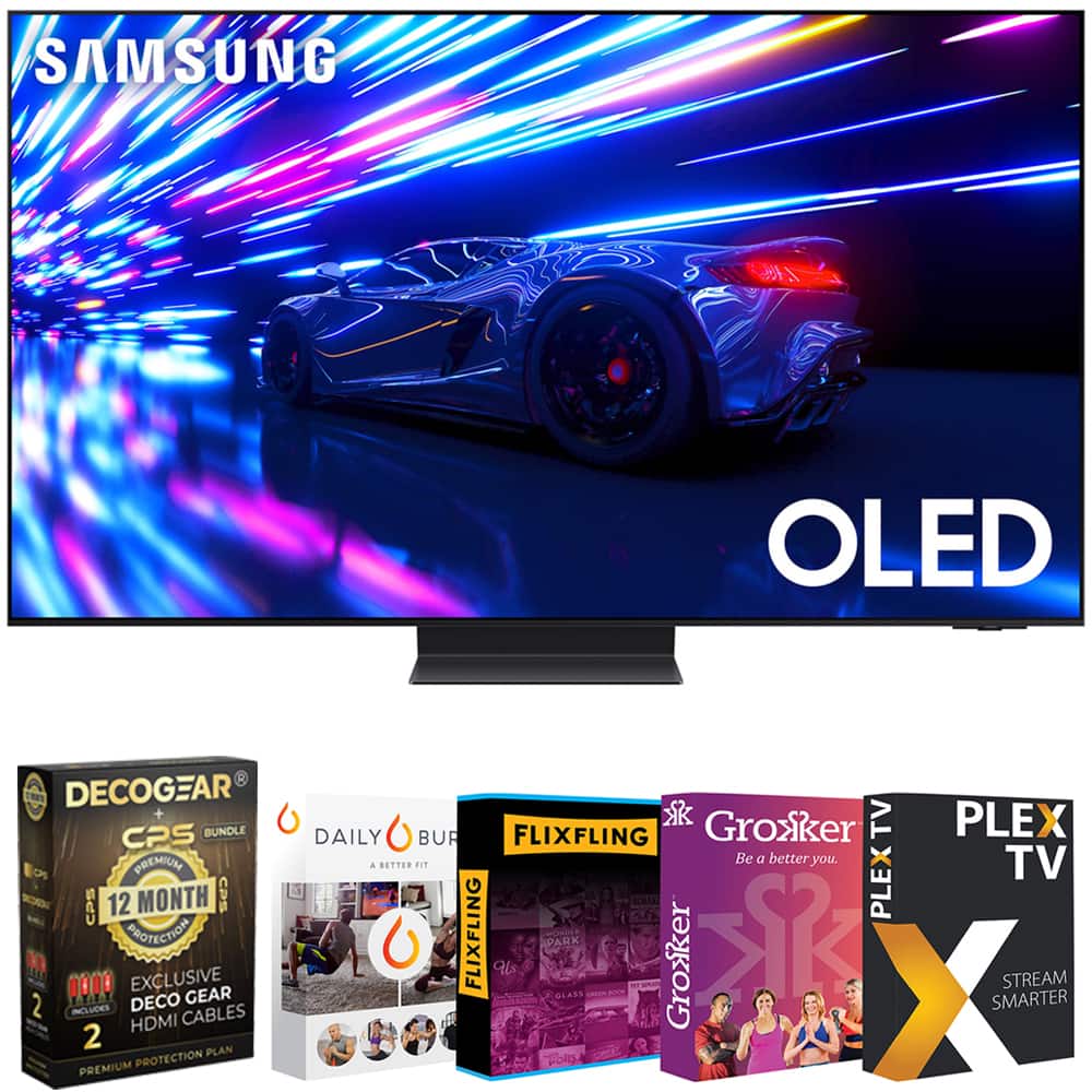 Samsung - 77" HDR OLED Smart TV (2024) + 12 Month Protection & Streaming Pack