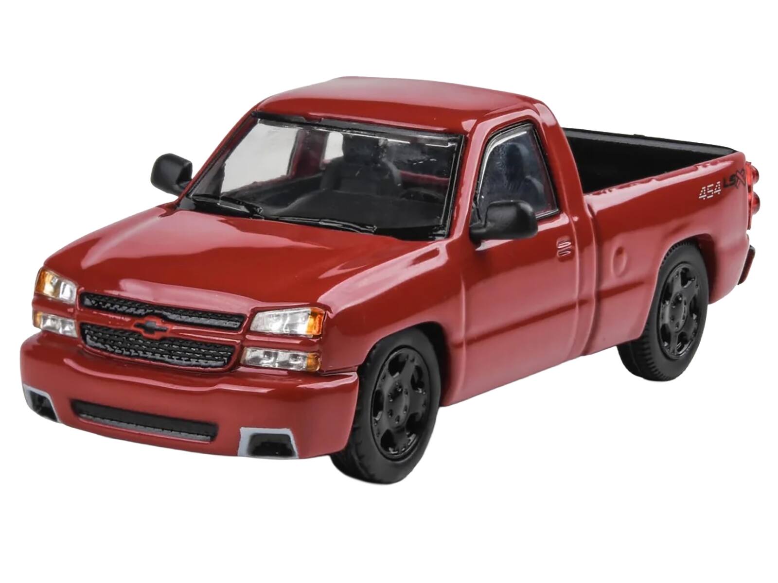 Back. Paragon - 2006 Chevrolet Silverado 454 LSX Pickup Truck Victory Red 1/64 Diecast Model Car by Paragon Models - Red.