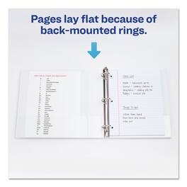 Avery - Durable View Binder With Durahinge And Ezd Rings 3 Rings 1" Capacity 11 X 8.5 White (9301)