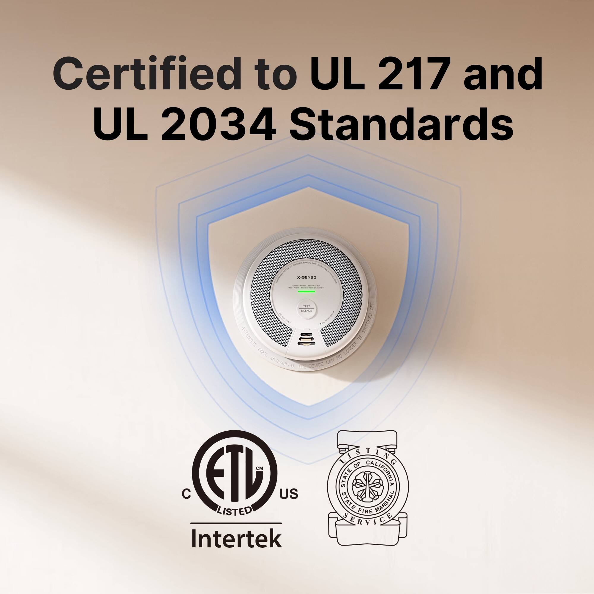 Certified to UL 217 and UL 2034 Standards

ETL Listed

Intertek

State of California State Fire Marshal Service