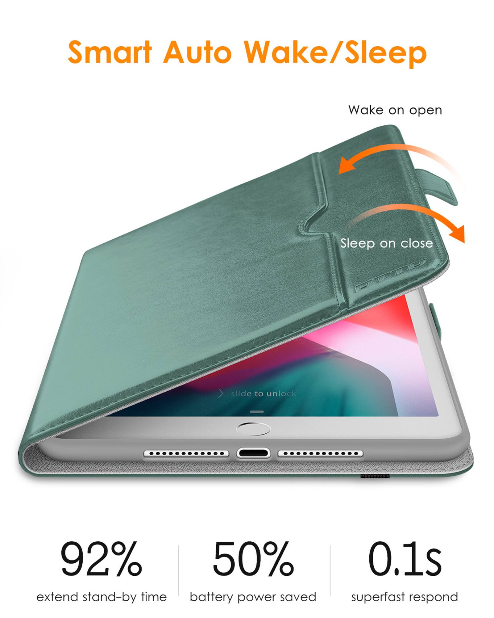 Smart Auto Wake/Sleep

- Wake on open
- Sleep on close

92% extend stand-by time

50% battery power saved

0.1s superfast respond