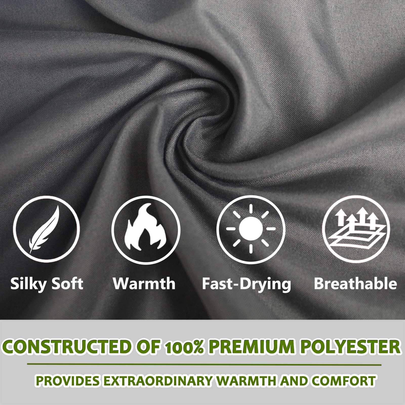 Silky Soft  
Warmth  
Fast-Drying  
Breathable  

CONSTRUCTED OF 100% PREMIUM POLYESTER  
PROVIDES EXTRAORDINARY WARMTH AND COMFORT