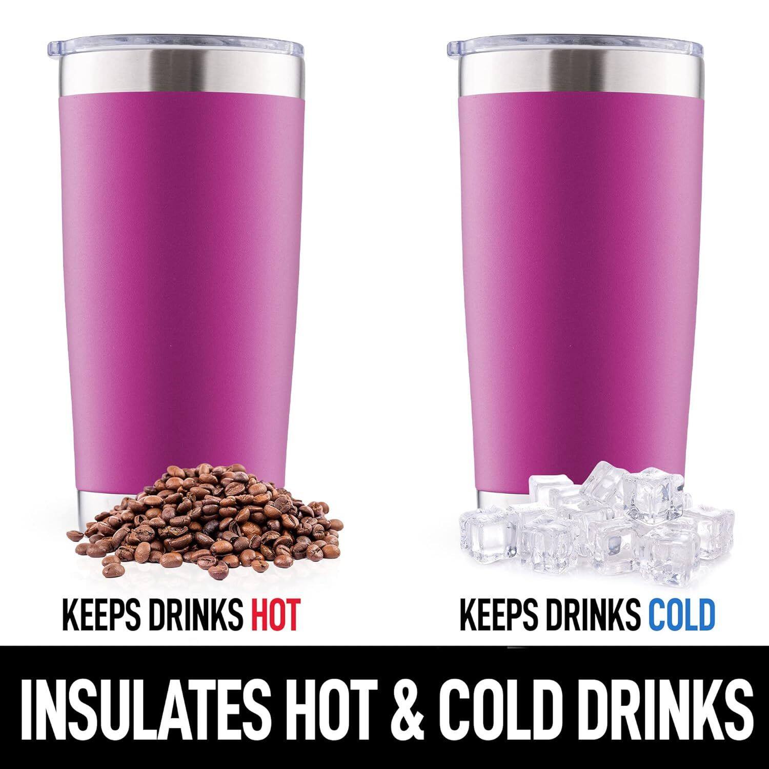 KEEPS DRINKS HOT  
KEEPS DRINKS COLD  
INSULATES HOT & COLD DRINKS