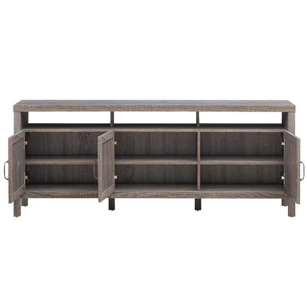 Alt View 4. Pefilos - Universal TV Entertainment Media Center for TV's up to 65 Inch-Gray, Mid Century Modern Living Room Bedroom TV Stand - Gray.