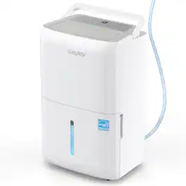 Waykar - 150-Pint 7,000 sq. ft. Energy Star Quiet Dehumidifier with Bucket and Pump for Bedroom and Basement - White