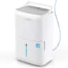 Waykar - 150-Pint Energy Star Quiet Dehumidifier with Bucket and Pump for Bedroom and Basement,Max 7000 sq. ft - White