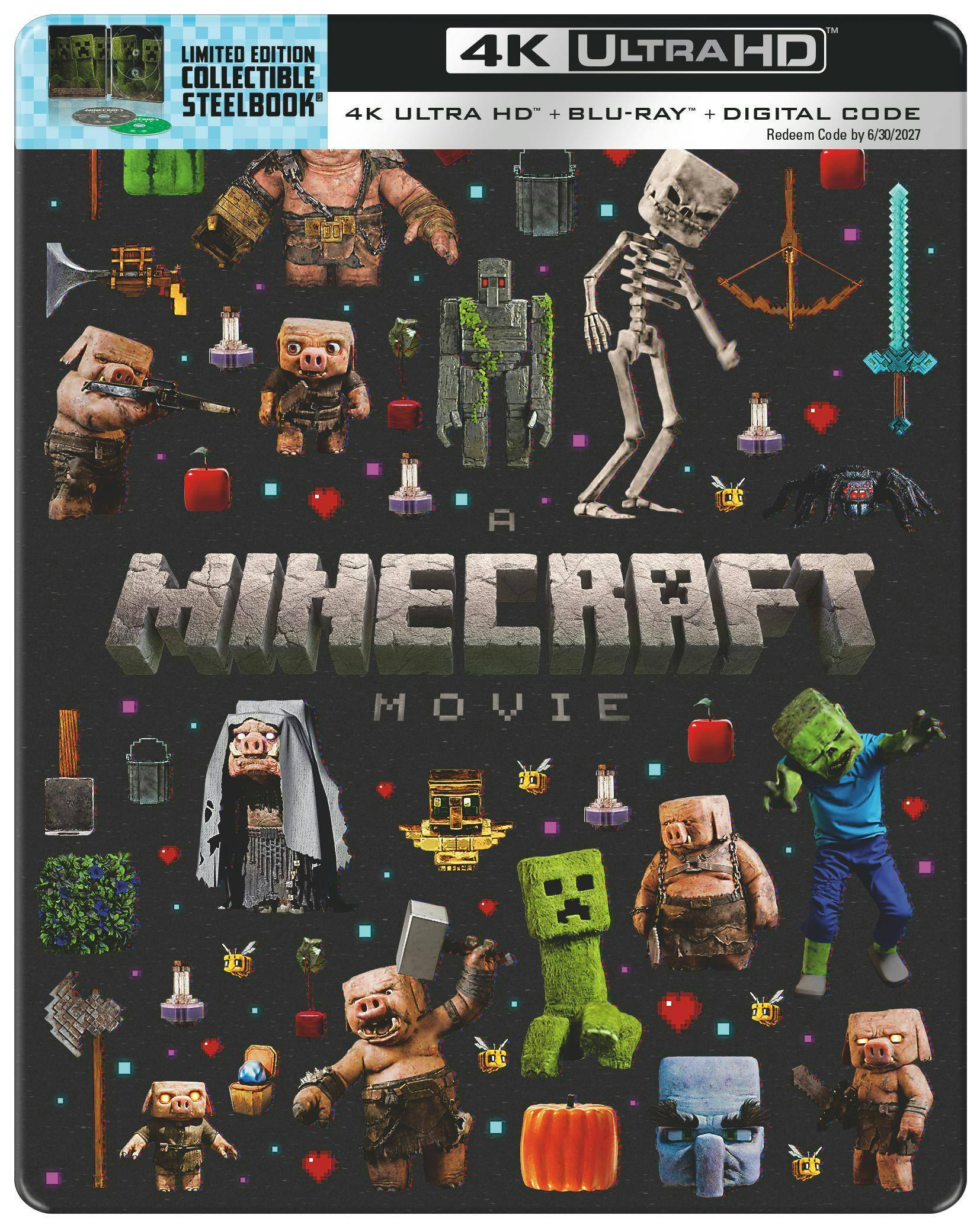 Angle. A Minecraft Movie (Limited Edition 4K Ultra HD Steelbook + Blu-ray) [UHD].