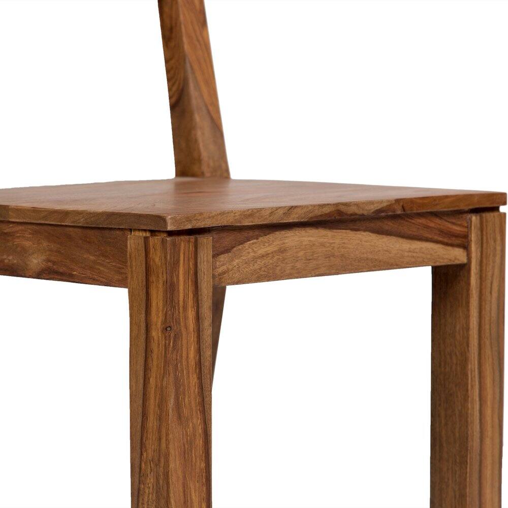 Alt View 6. Porter Designs - Urban Solid Sheesham Wood 24" Counter Height Dining Chair - Natural.