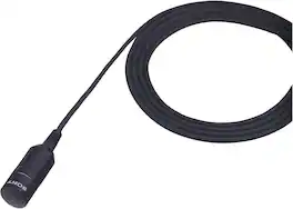Sony - ECM66B Electret Condenser Lavalier Microphone, Black - Black
