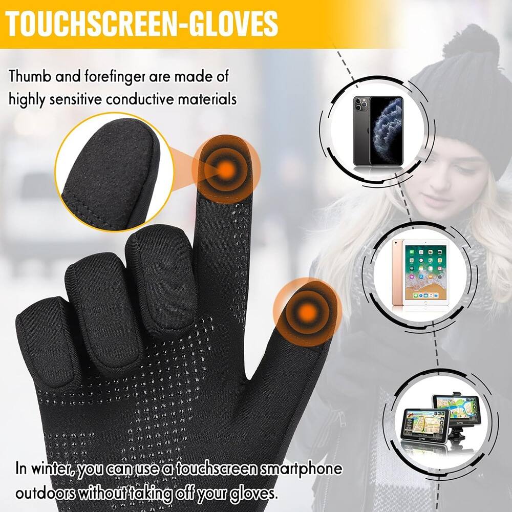 TOUCHSCREEN-GLOVES

Thumb and forefinger are made of highly sensitive conductive materials

In winter, you can use a touchscreen smartphone outdoors without taking off your gloves.