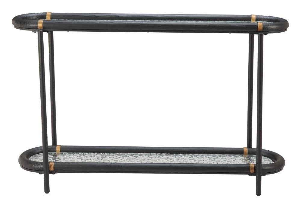 Back. Hivvago - Aneis Console Table Black - Black.