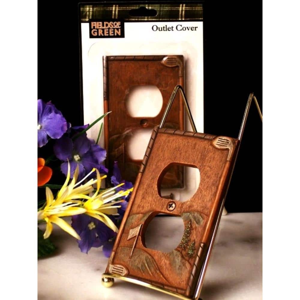 BreeBe - Fields Of Green Outlet Cover - Single - Brown