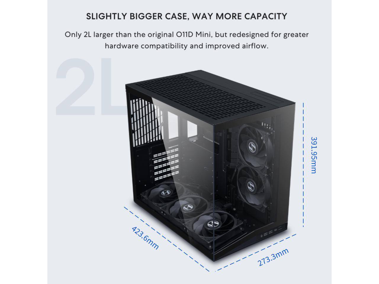 Lian Li O11D MINI V2 Flow | Compact ATX Mid Tower Case | Panoramic