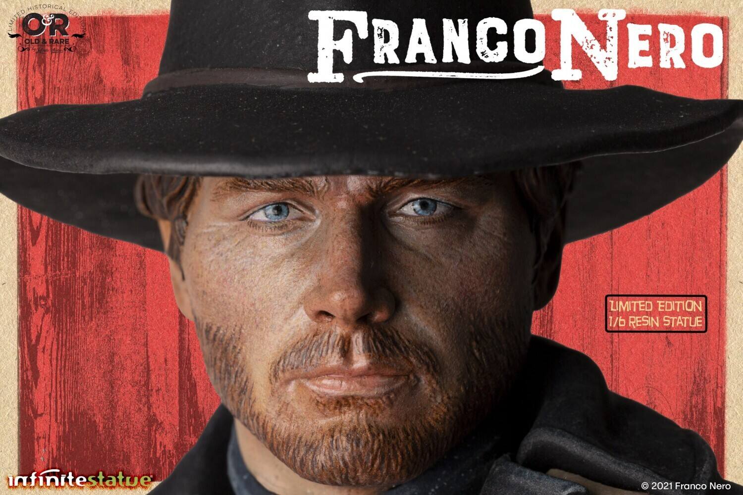 **FRANCO NERO**

**LIMITED EDITION 1/6 RESIN STATUE**

**infinite statue**

**© 2021 Franco Nero**

**OR LIMITED HISTORICAL EDITION OLD & RARE**