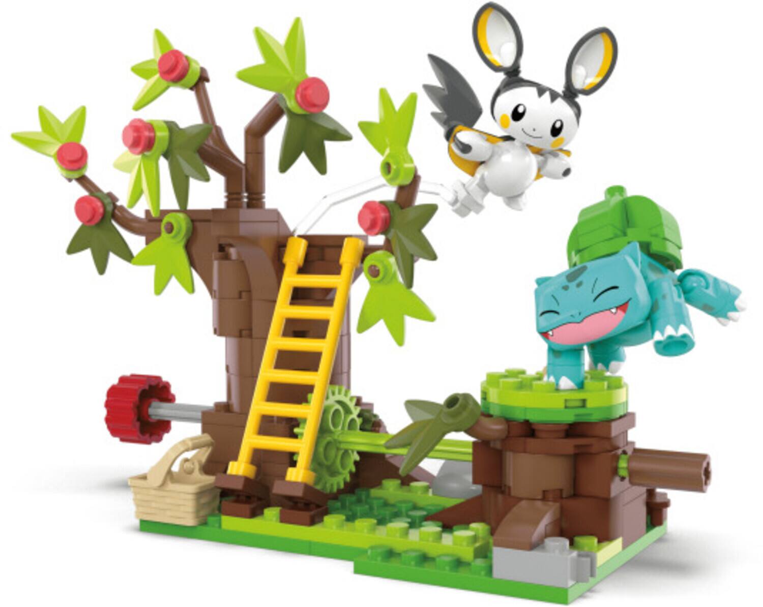 Alt View 1. Mega Bloks - MEGA BLOKS - Pokemon: Emolga and Bulbasaur's Charming Woods, 194 Piece Buiding Toy Set   - COLLECTIBLES - Multicolor.