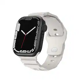 StrapsCo - Intrepid Band Silicone Rubber Watch Strap For Apple Watch - 44mm/45mm/46mm/49mm - Starlight