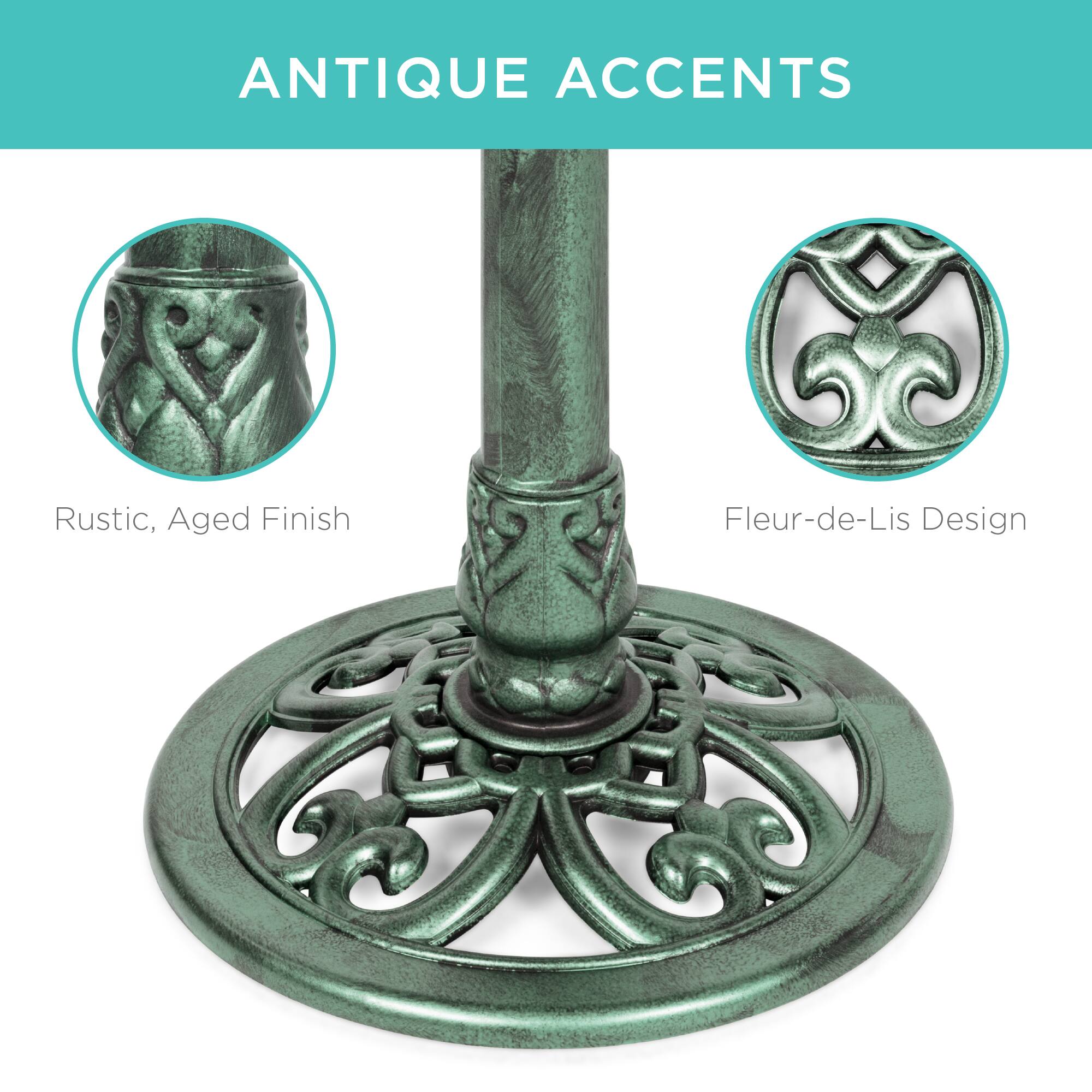 ANTIQUE ACCENTS

Rustic, Aged Finish

Fleur-de-Lis Design