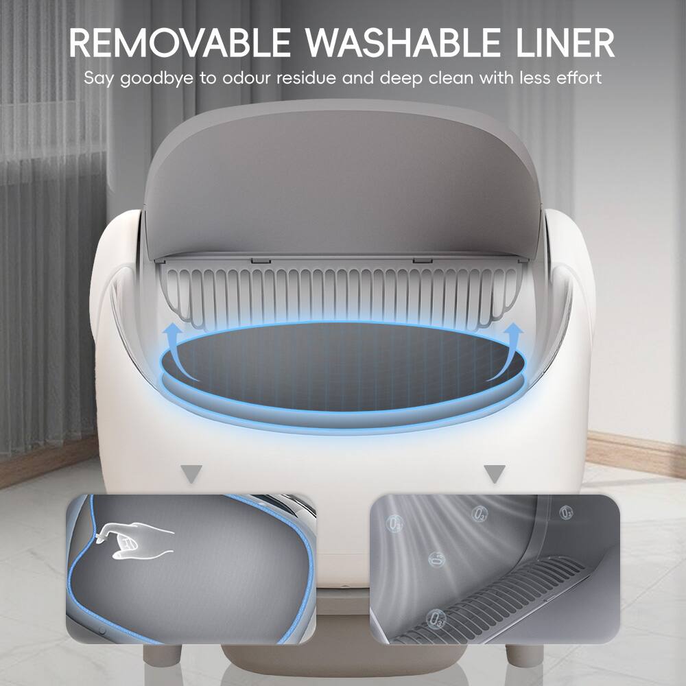 REMOVABLE WASHABLE LINER  
Say goodbye to odour residue and deep clean with less effort