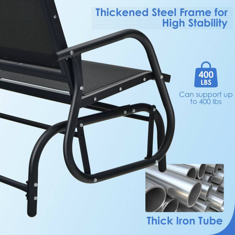 Thickened Steel Frame for High Stability  
Can support up to 400 lbs  
Thick Iron Tube