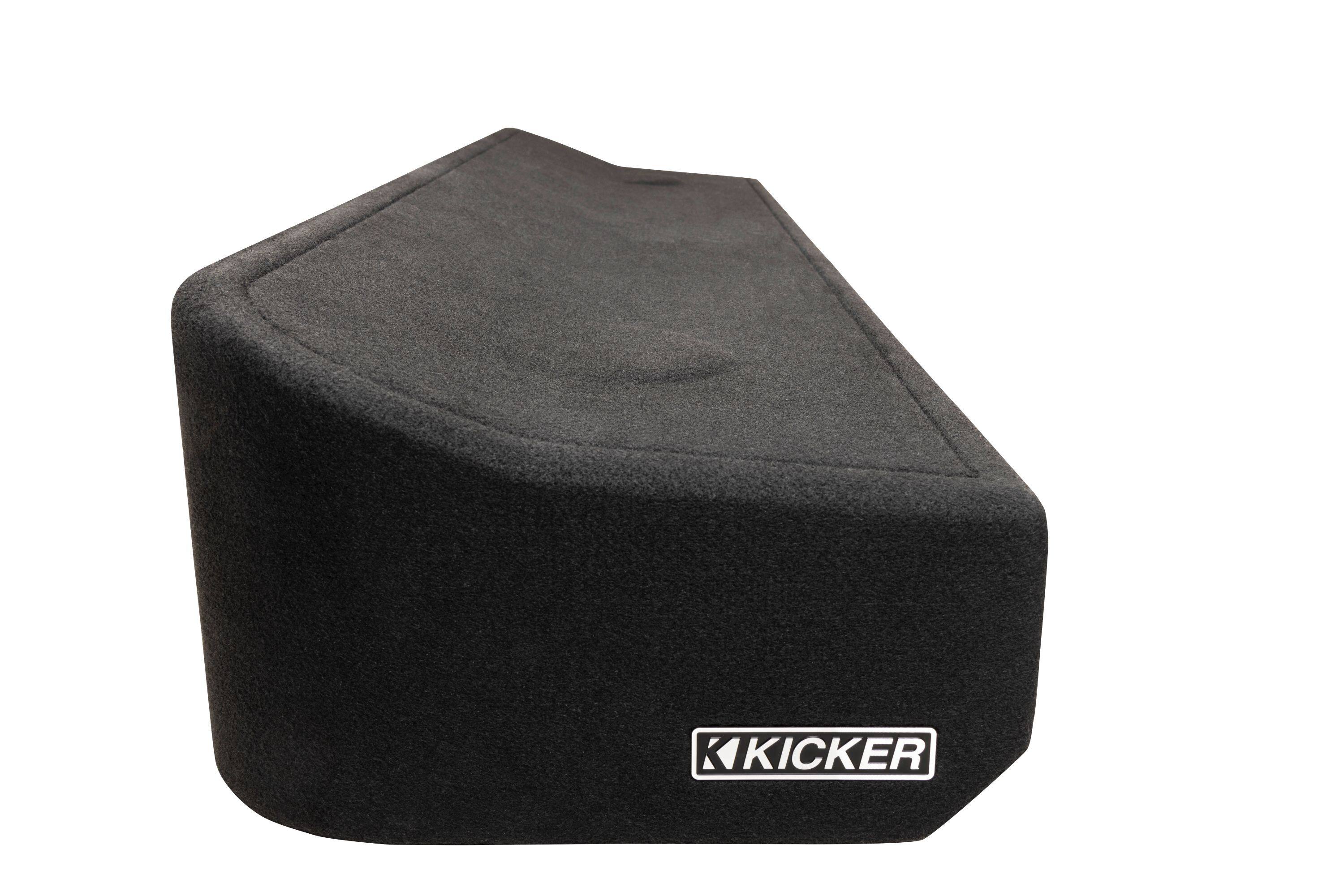 Alt View 3. KICKER - L7T Custom Fit Dual 10" 2-Ohm Down Firing Enclosure Subwoofer for Select Ford F-150s - Black.