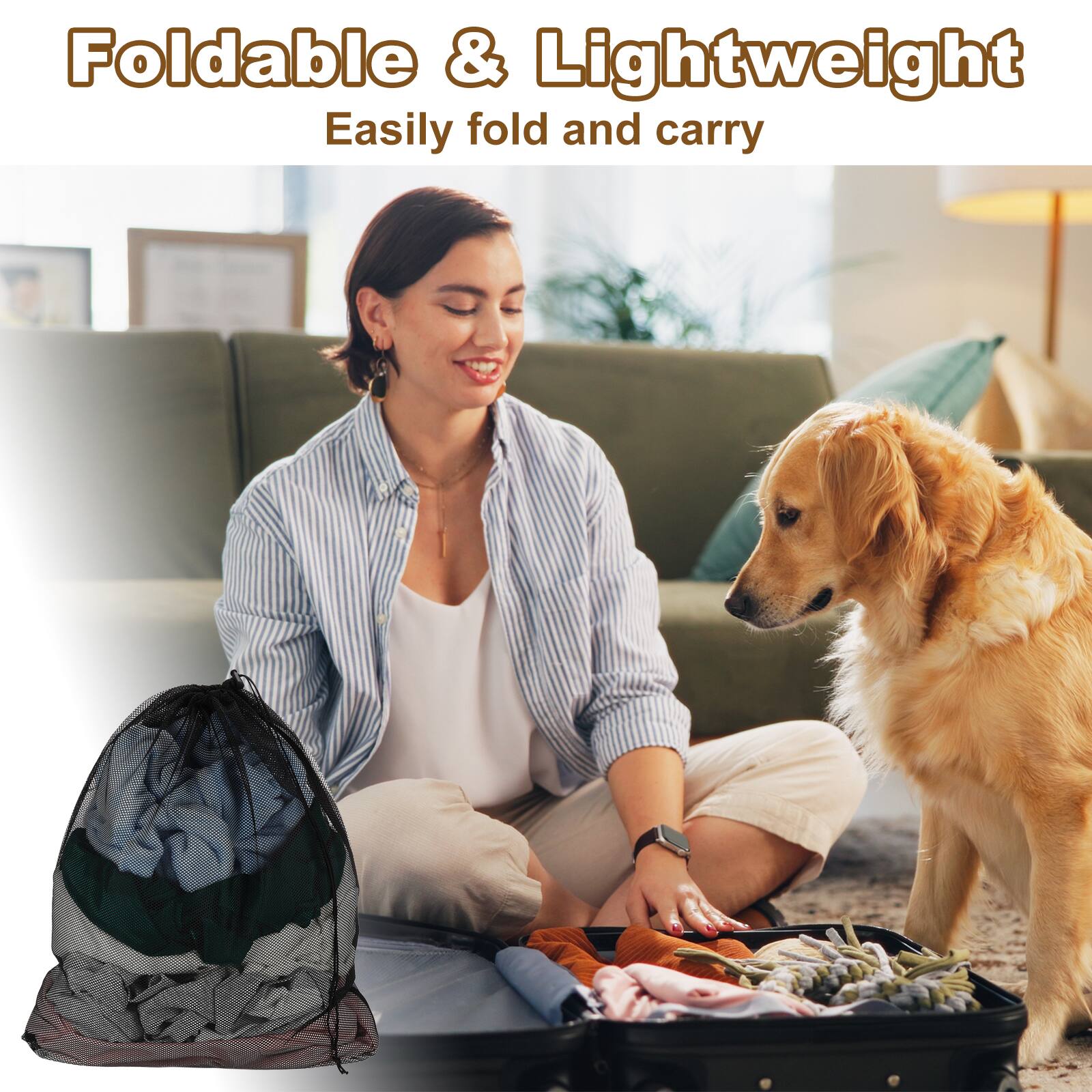 Foldable & Lightweight  
Easily fold and carry