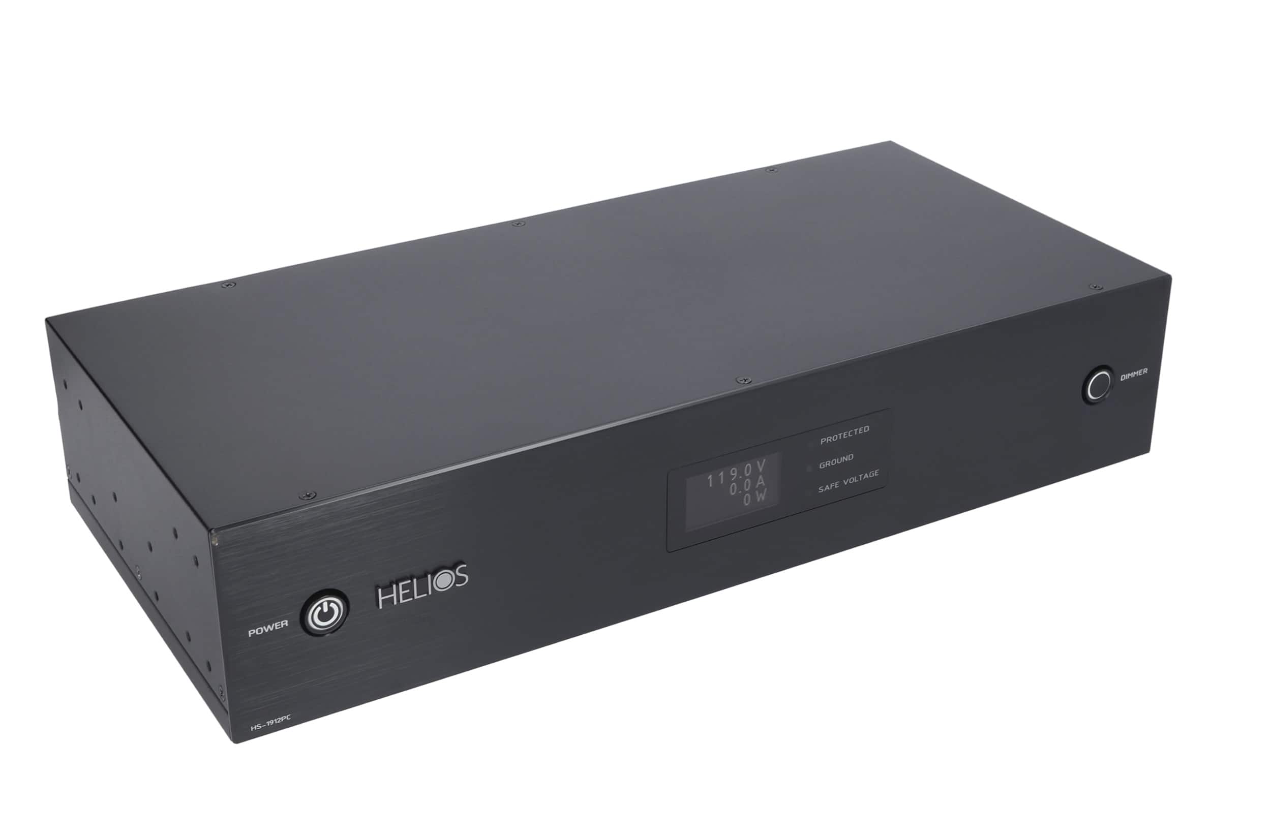 Ethereal - HELIOS 12-Outlet/2-USB Unlimited Joules Surge Protector - Black Brushed Aluminum - Front_Zoom