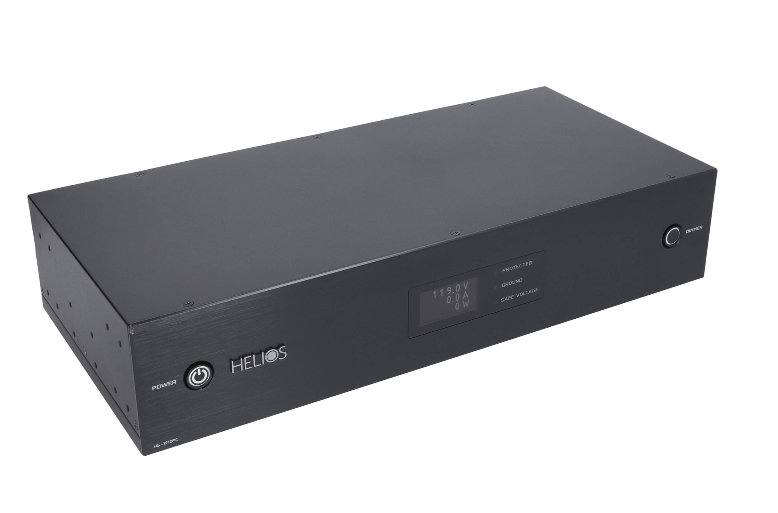 Ethereal - HELIOS 12-Outlet/2-USB Unlimited Joules Surge Protector - Black Brushed Aluminum